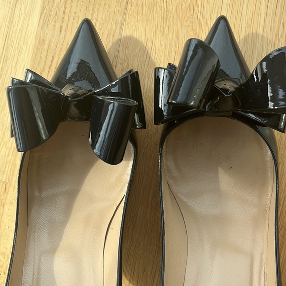 VALENTINO PATENT PUMPS - KITTY HEELS WITH BOW - 40 - Picture 11 of 16